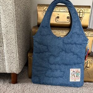 Blue Cloud Pattern Tote Bag